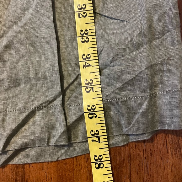 Magaschoni 100% linen cropped paperbag pants - Picture 7 of 8
